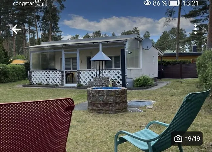 Waldbungalow Mit Wlan Und Terrasse In Seenaehe-hund Willkommen Feriehus *